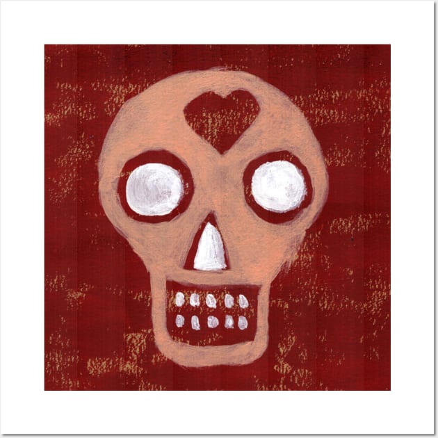 Santa Muerte Red Wall Art by Francesco Marano Art